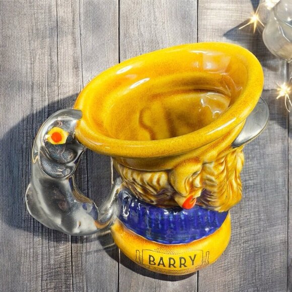 Vintage Lord Nelson Pottery Fisherman Silver Fish Handle Toby Mug Cup England - Picture 2 of 15